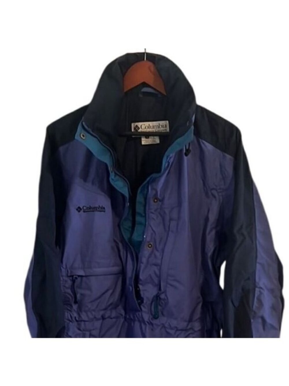 Columbia Lavender 3/4 Zip Multipockets Pullover Hooded Jacket Size L